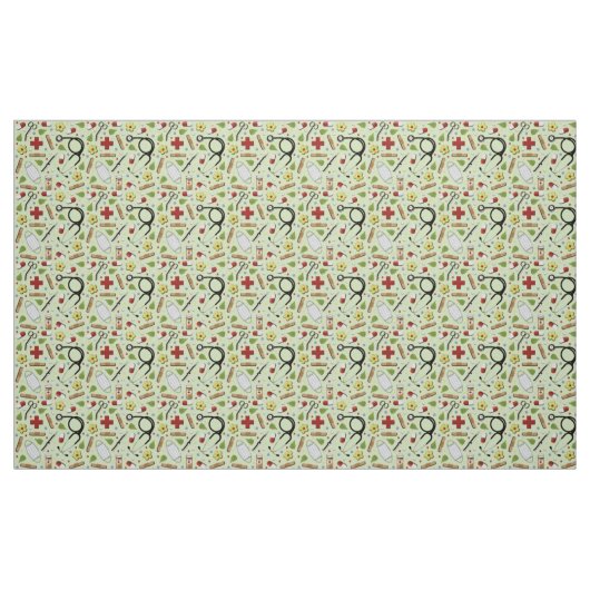 Arzt oder Krankenschwester Stoff (Fat Quarter (45,7 x 55,9 cm))