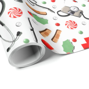 Arzt- oder Krankenschwester-Weihnachtsgeschenk-Ver Geschenkpapier