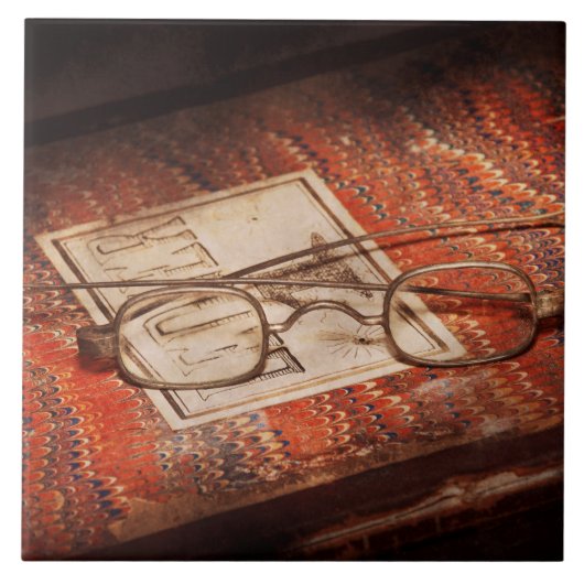 Arzt - Optiker - Lesebrille Fliese (Vorderseite)