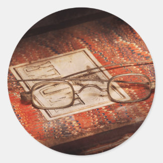 Arzt - Optiker - Lesebrille Runder Aufkleber