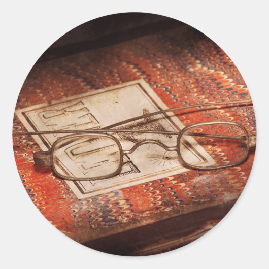 Arzt - Optiker - Lesebrille Runder Aufkleber (Vorderseite)