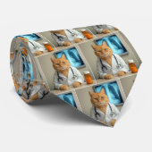 Arzt Orange Katze Mit Einem Stethoskop Krawatte (Gerollt)