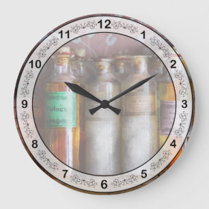 Arzt - Parfüm - Seife und Kölnisch Wasser Große Wanduhr