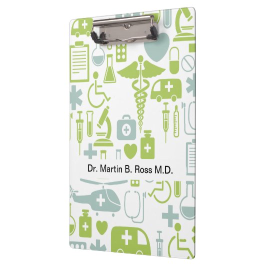 Arzt personalisiertes Klemmbrett (Links)
