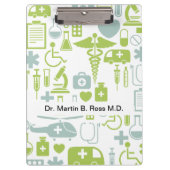 Arzt personalisiertes Klemmbrett (Vorderseite)