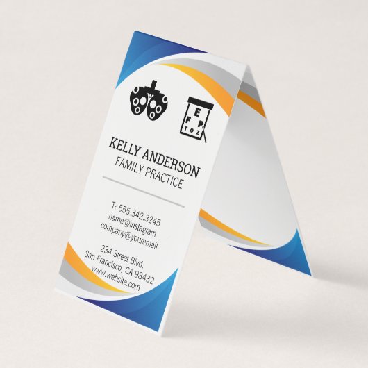 Arzt | Practice MD | Optometriker Visitenkarten (Vorderseite)