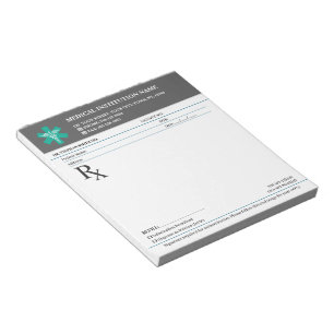 Arzt Rezept Medizinisches RX-Block – Anthrazit Notizblock