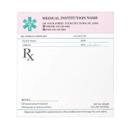 Arzt Rezept Medizinisches RX-Block – Sicherheitsro Notizblock