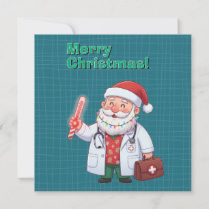 Arzt Santa Claus Weihnachtskarte Feiertagskarte