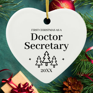 Arzt Sekretärin Neuer Job Weihnachten Keramik Ornament