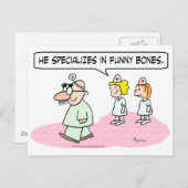 Arzt spezialisiert sich auf lustige Knochen Grouch Postkarte (Vorne/Hinten)