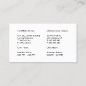 Arzt Stethoskop Visitenkarte (Rückseite)