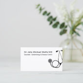 Arzt Stethoskop Visitenkarte (Stehend Vorderseite)
