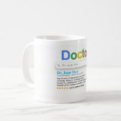 Arzt-Suche Stil Individueller Name Becher – Person Kaffeetasse (Vorderseite Links)