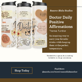 Arzt Tägliche positive Affirmative Thermal Tumbler Thermosbecher