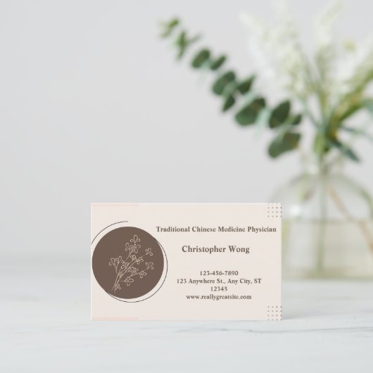 Arzt/traditioneller chinesischer Arzt Visitenkarte (Stehend Vorderseite)