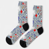 Arzt- und Krankenpfleger-Schurze gemustert Socken (Linkes Detail)