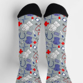 Arzt- und Krankenpfleger-Schurze gemustert Socken (Oben)