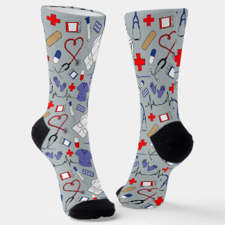 Arzt- und Krankenpfleger-Schurze gemustert Socken