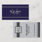 Arzt und medizinische Visitenkarte - Monogramm Terminkarte (Vorne/Hinten)