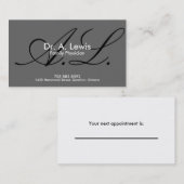 Arzt und medizinische Visitenkarte - Monogramm Terminkarte (Vorne/Hinten)