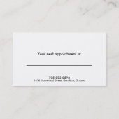 Arzt und medizinisches terminkarte (Rückseite)