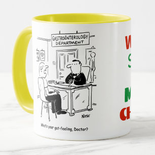 Arzt und Patient in der Arztpraxis - Bauchgefühl Tasse