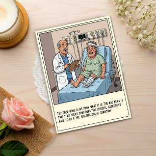 Arzt untersucht männlichen Patienten mit Ausschlag Postkarte