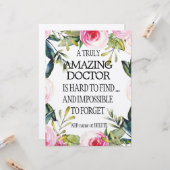 Arzt Verlassend Geschenk Vielen Dank Auf Wiederseh Karte (Vorderseite/Rückseite Beispiel)