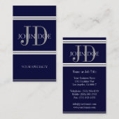 Arzt-Vertikale-Marine Visitenkarte (Vorne/Hinten)