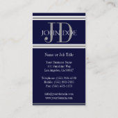 Arzt-Vertikale-Marine Visitenkarte (Rückseite)