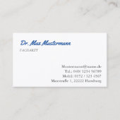 Arzt Visitenkarte (Vorderseite)