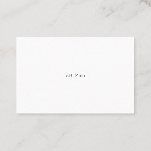 Arzt Visitenkarte (Rückseite)