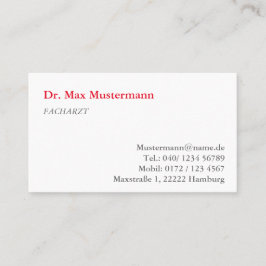 Arzt Visitenkarte
