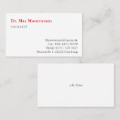 Arzt Visitenkarte (Vorne/Hinten)