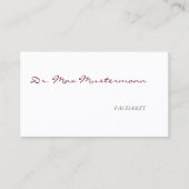 Arzt Visitenkarte (Vorderseite)