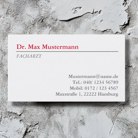 Arzt Visitenkarte