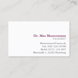 Arzt Visitenkarte