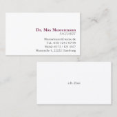 Arzt Visitenkarte (Vorne/Hinten)