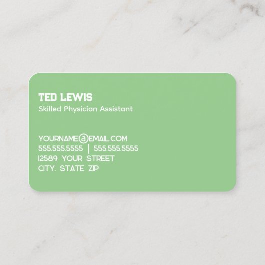 Arzt Visitenkarte (Rückseite)