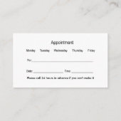 Arzt Weg in der Klinik Visitenkarte (Rückseite)