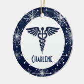 Arztassistent Krankenschwester Keramik Ornament (Links)