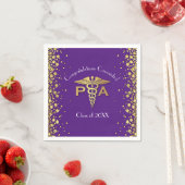 Arztassistent PA Abschluss Lila Gold Serviette (Beispiel)
