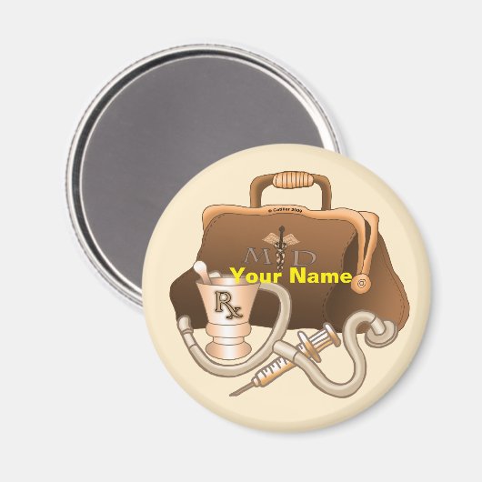 Arztbeutel Magnet (Vorderseite/Rückseite)