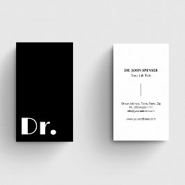 Ärzte Elegant Black & White Healthcare Medical Visitenkarte