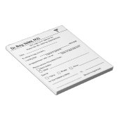 Ärzte entschuldigen Notepad Notizblock (angewinkelt)