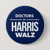 Ärzte für Harris Walz Button (Vorderseite)