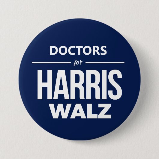 Ärzte für Harris Walz Button (Vorderseite)