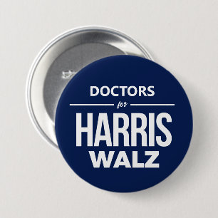 Ärzte für Harris Walz Button