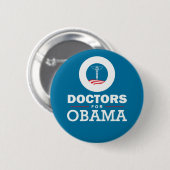 Ärzte für Obama Button (Vorne & Hinten)